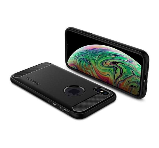 Spigen Чохол-накладка Spigen Rugged Armor для Apple iPhone XS Max Matte Black (065CS25125)