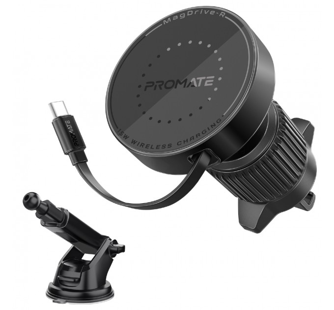 Promate Автомобільний зарядний пристрій Promate Magdrive-r Black