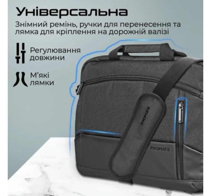 Promate Сумка для ноутбука Promate 15.6" Satchel-MB black (satchel-mb.black)