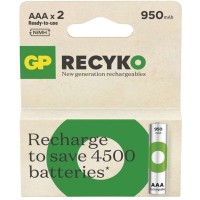 Акумулятор Gp AAA 950mAh ReCyko HR03 1.2V (2 battery pack) (100AAAHCER21-2TLB2 / 4891199212628)