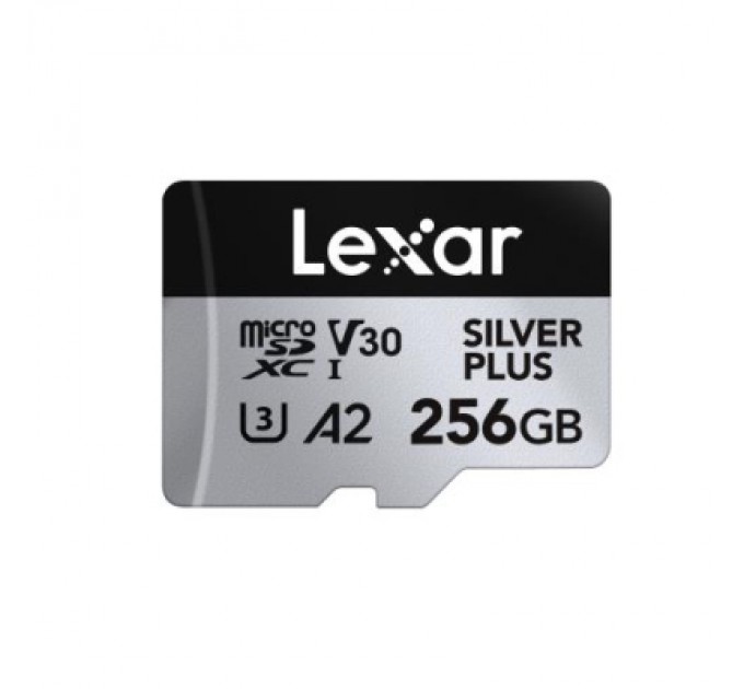 Карта пам'яті Lexar 256GB microSDXC class 10 UHS-I U3 V30 A2 Professional Silver (LMSSIPL256G-BNANG)