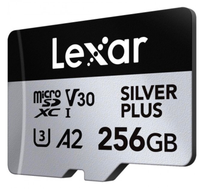Карта пам'яті Lexar 256GB microSDXC class 10 UHS-I U3 V30 A2 Professional Silver (LMSSIPL256G-BNANG)