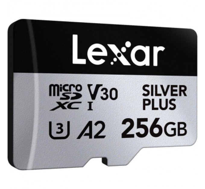 Карта пам'яті Lexar 256GB microSDXC class 10 UHS-I U3 V30 A2 Professional Silver (LMSSIPL256G-BNANG)