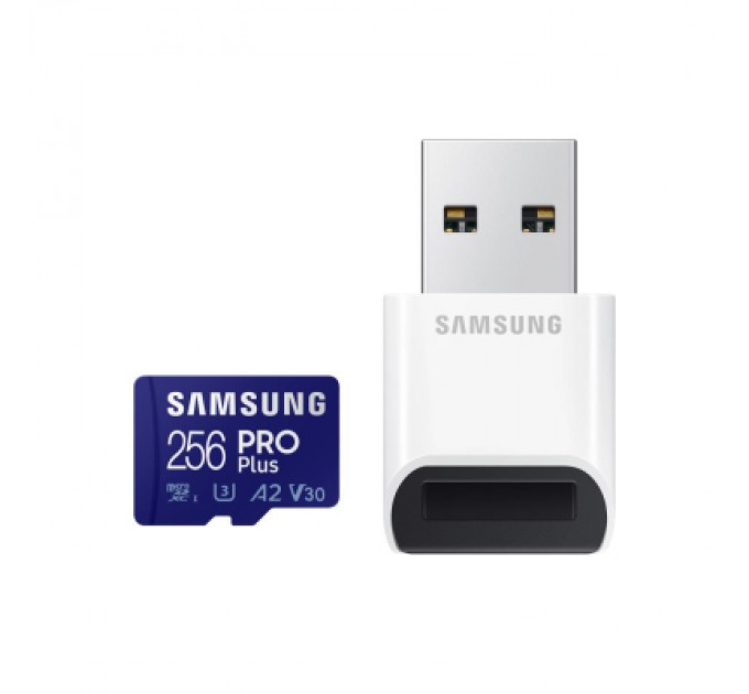 Карта пам'яті Samsung 256GB microSDXC class 10 UHS-I U3 V30 Pro Plus (MB-MD256SB/WW)