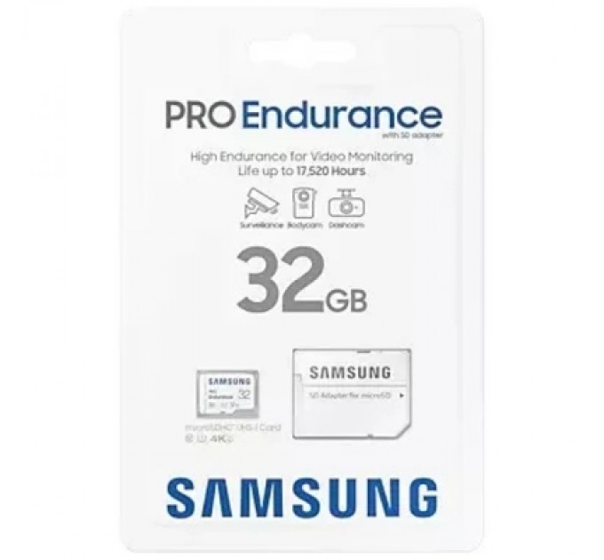 Карта пам'яті Samsung 32GB microSDXC class 10 UHS-I U3 V30 Pro Endurance (MB-MJ32KA/EU)