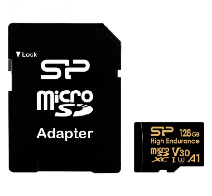 Карта пам'яті Silicon Power 128GB microSDXC class 10 UHS-I U3 V30 A1 High Endurance (SP128GBSTXDV3V1HSP)