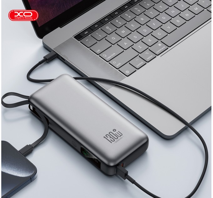 XO Універсальна мобільна батарея XO PR268 PD 22.5W QC 3.0 20000mAh Grey