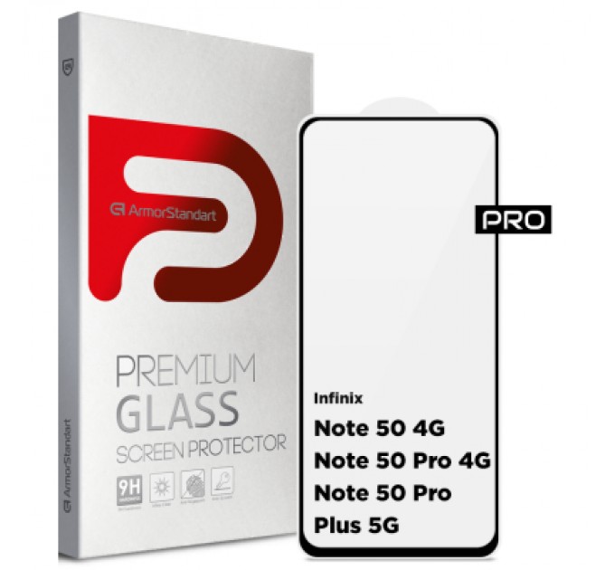Armorstandart Скло захисне Armorstandart Pro Infinix Note 50 4G / Note 50 Pro 4G / Note 50 Pro Plus 5G Black (ARM84722)