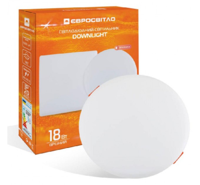 Євросвітло Світильник точковий Євросвітло LED-R-120-18 4200К без рамки