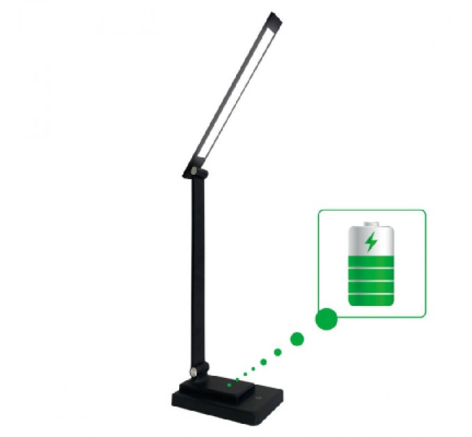 Євросвітло Настільна лампа Євросвітло LED акумуляторна Ridy-10-2-PWR 10 Вт чорна