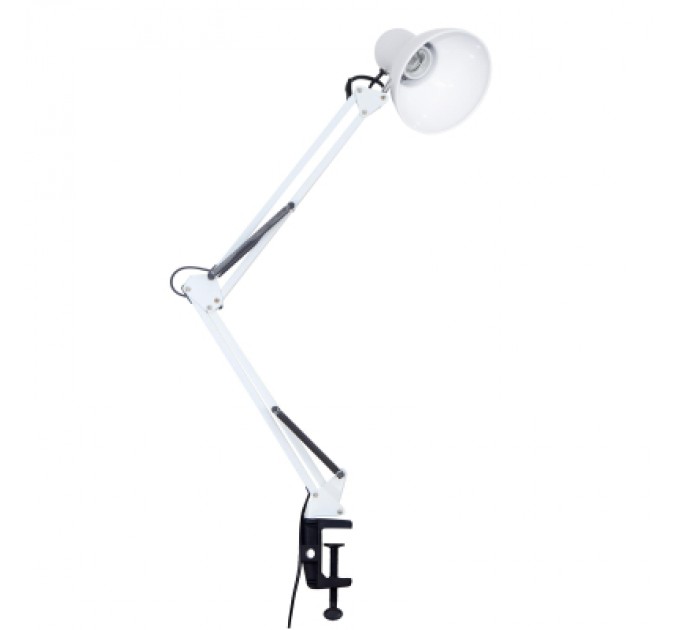 Євросвітло Настільна лампа Євросвітло Ridy-027 E27 зі струбциною біла