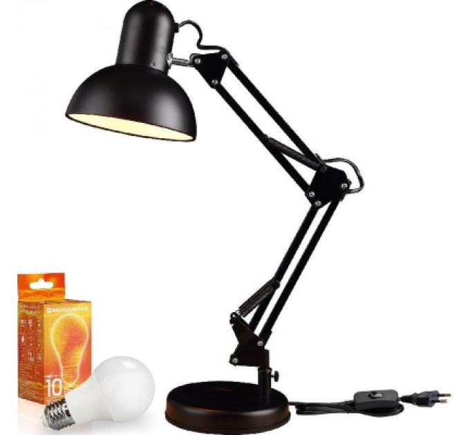 Євросвітло Настільна лампа Євросвітло Ridy-027 E27 чорна