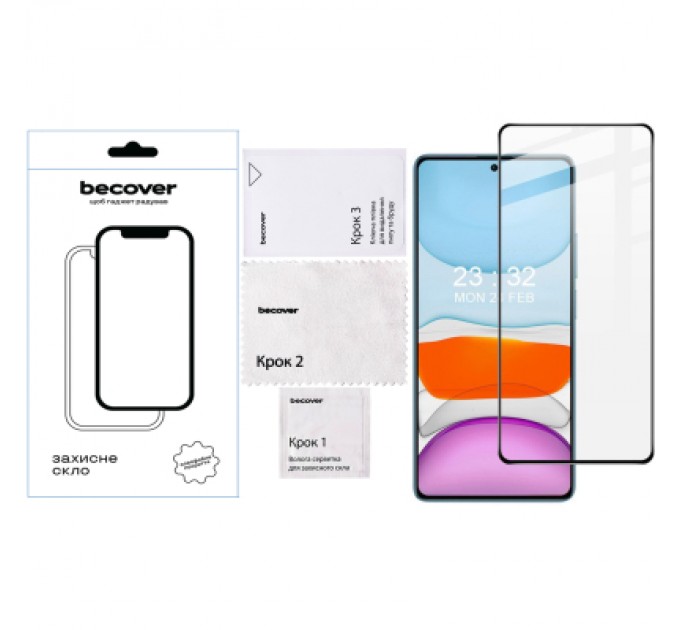 BeCover Скло захисне BeCover Xiaomi 14T/14T Pro Black (713322)