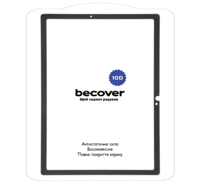 BeCover Скло захисне BeCover 10D Samsung Galaxy Tab S10 FE (SM-X520/SM-X526) 10.9" Black (713255)
