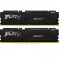 Модуль пам'яті для комп'ютера DDR5 32GB (2x16GB) 6400 MHz Beast Black EXPO Kingston Fury (ex.HyperX) (KF564C32BBEK2-32)