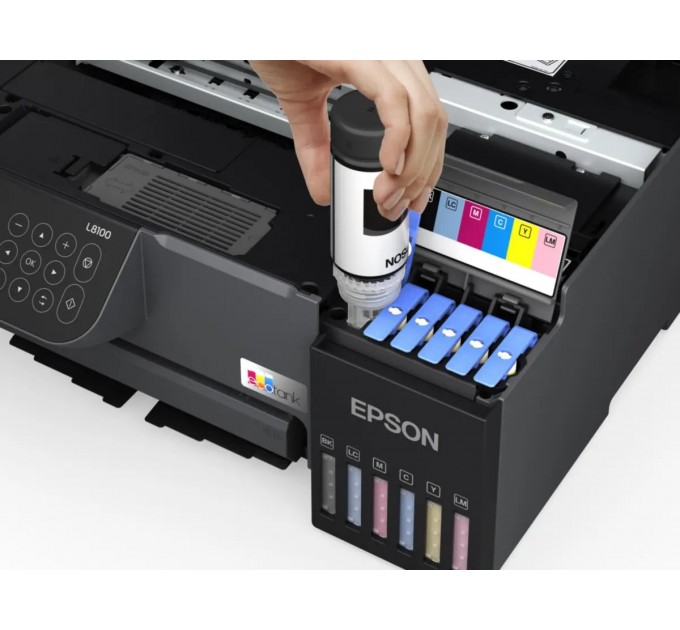 Epson Багатофункціональний пристрій А4 кол. Epson EcoTank L8100 Wi-Fi (C11CK94401)