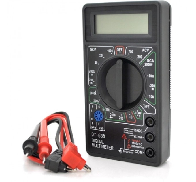 Цифровий мультиметр Voltronic DT-838, V, A, R , T, Q60 (DT-838)