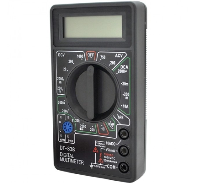 Цифровий мультиметр Voltronic DT-838, V, A, R , T, Q60 (DT-838)