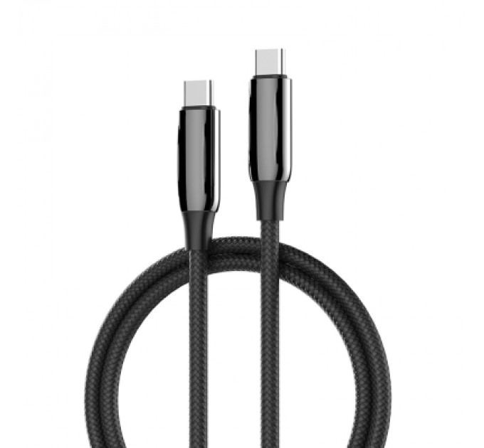Дата кабель USB-C to USB-C 2.0m (PVC+Aluminum Alloy) (PD Fast Charging 240W) 5А black ColorWay (CW-CBPDCC070-BK)