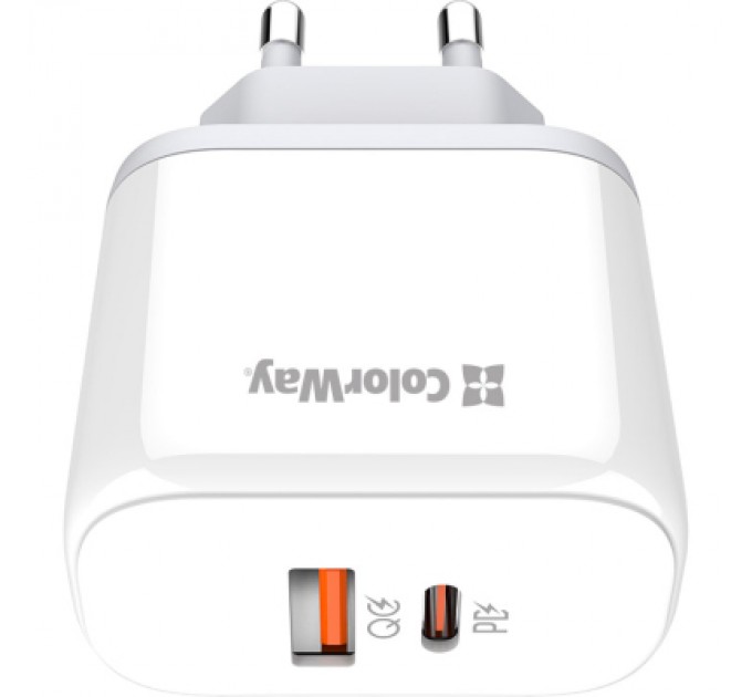 ColorWay Зарядний пристрій ColorWay GaN Mini 25W PD Port PPS USB-C white (CW-CHS052PD-WT)