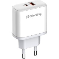 Зарядний пристрій ColorWay GaN Mini 25W PD Port PPS USB-C white (CW-CHS052PD-WT)