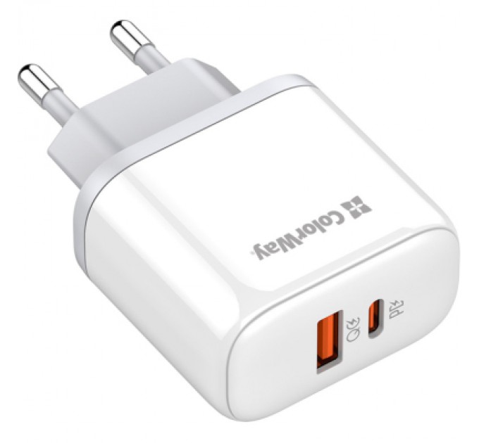 ColorWay Зарядний пристрій ColorWay GaN Mini 25W PD Port PPS USB-C white (CW-CHS052PD-WT)