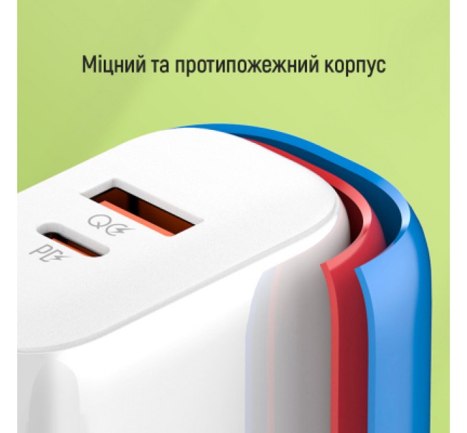 ColorWay Зарядний пристрій ColorWay GaN Mini 25W PD Port PPS USB-C white (CW-CHS052PD-WT)