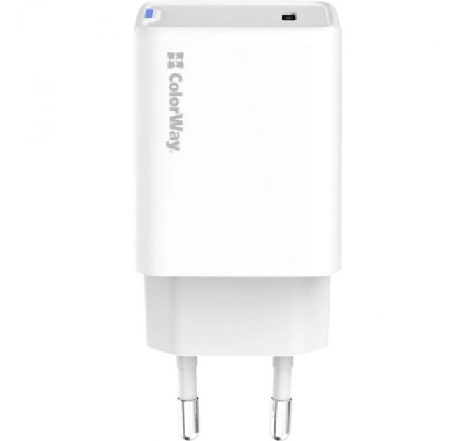 Зарядний пристрій ColorWay GaN Mini 45W PD Port PPS USB-C white (CW-CHS057PD-WT)