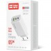 Зарядний пристрій ColorWay GaN Mini 65W PD Port PPS USB (USB-2C1A) white (CW-CHS058PD-WT)