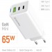Зарядний пристрій ColorWay GaN Mini 65W PD Port PPS USB (USB-2C1A) white (CW-CHS058PD-WT)