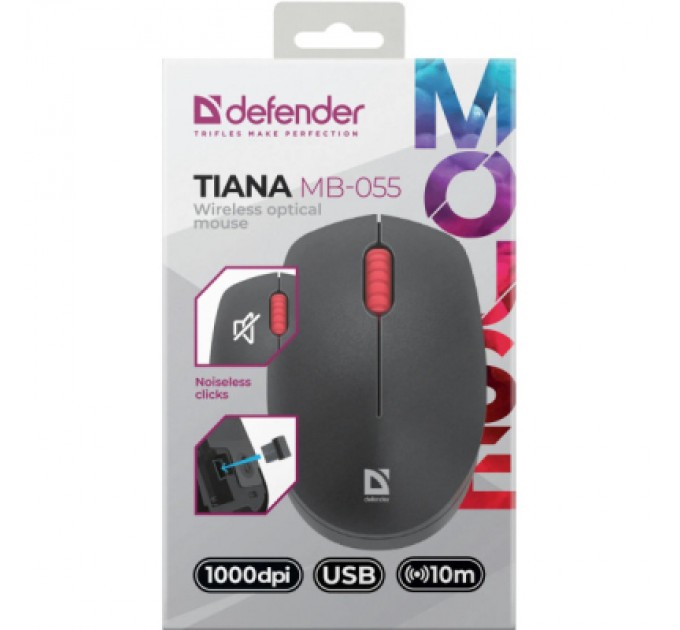 Defender Мишка Defender Tiana MB-055 Wireless Black (52055)