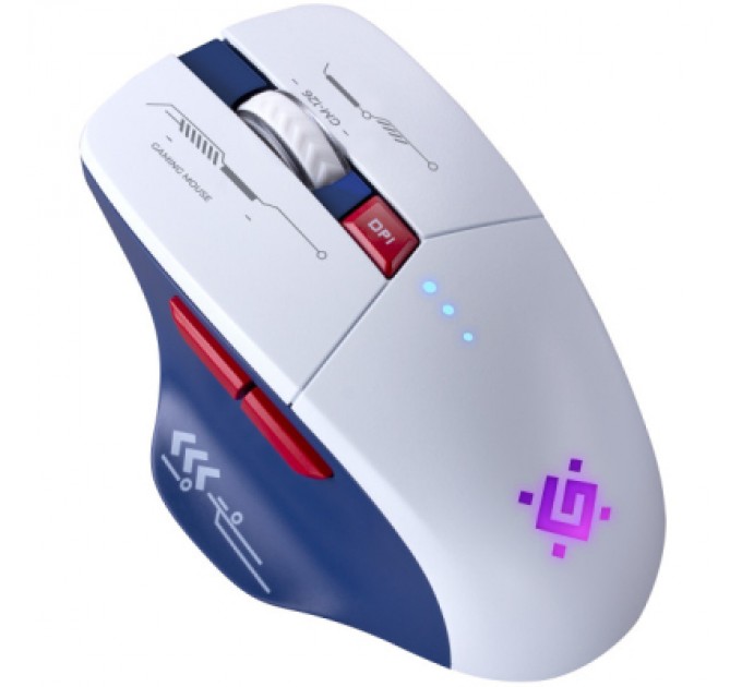 Defender Мишка Defender Tisa GM-126 LED Wireless/Bluetooth White/Blue (52126)