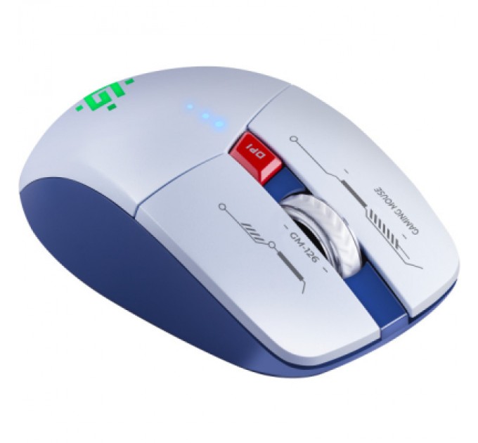 Defender Мишка Defender Tisa GM-126 LED Wireless/Bluetooth White/Blue (52126)