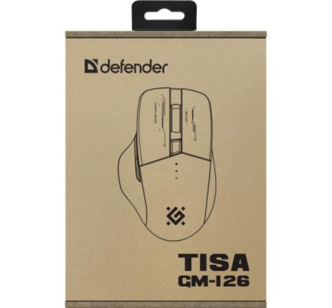 Defender Мишка Defender Tisa GM-126 LED Wireless/Bluetooth White/Blue (52126)