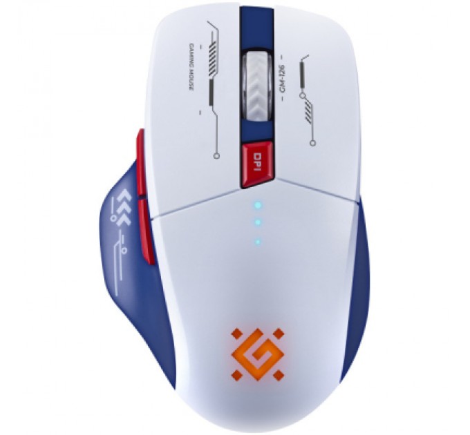 Defender Мишка Defender Tisa GM-126 LED Wireless/Bluetooth White/Blue (52126)