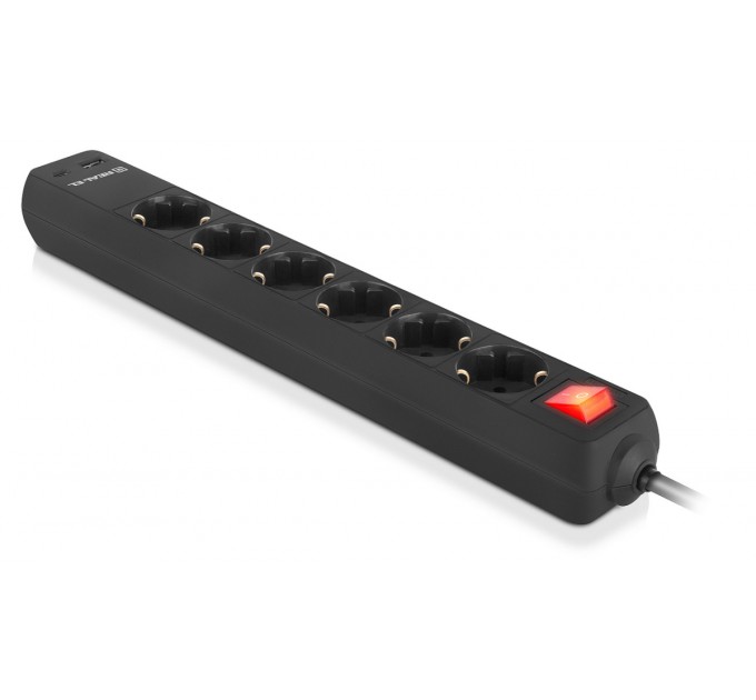 REAL-EL Фільтр живлення REAL-EL RS-Protect 605 3м Black (EL122300041)