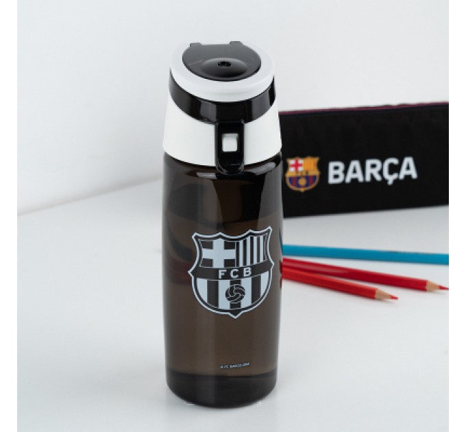 Kite Поїльник-непроливайка Kite FC Barcelona 550 мл, чорна (BC25-401)