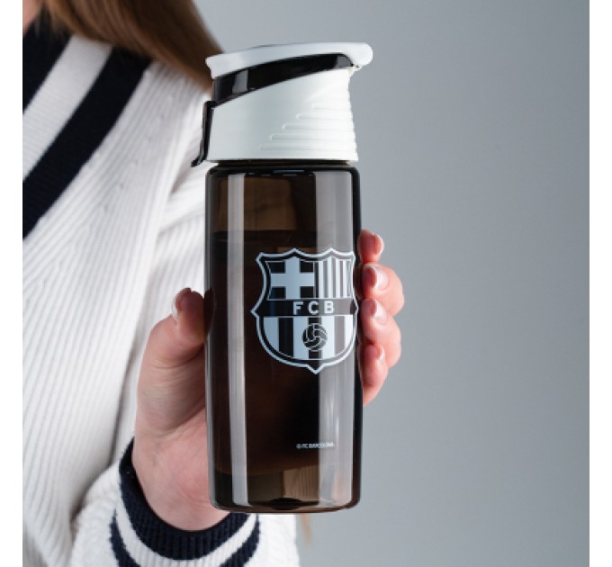 Kite Поїльник-непроливайка Kite FC Barcelona 550 мл, чорна (BC25-401)