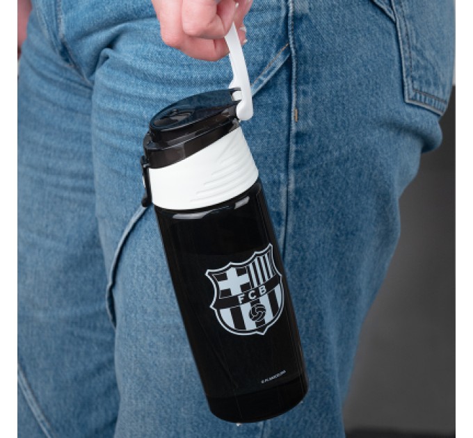 Kite Поїльник-непроливайка Kite FC Barcelona 550 мл, чорна (BC25-401)