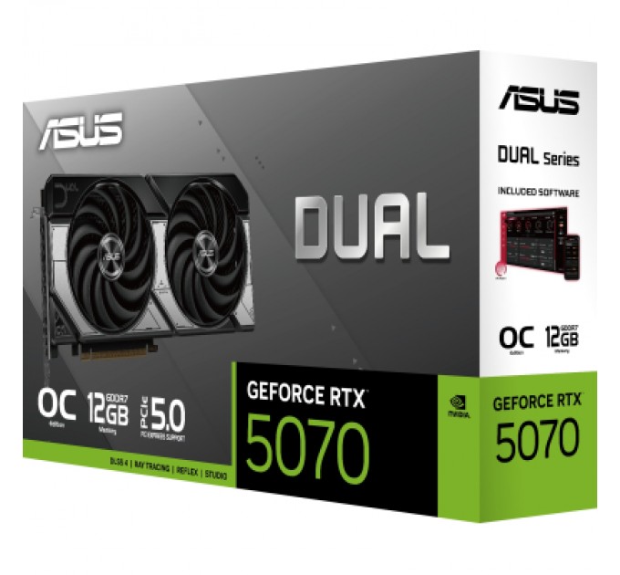 Відеокарта ASUS GeForce RTX5070 12Gb DUAL OC (DUAL-RTX5070-O12G)