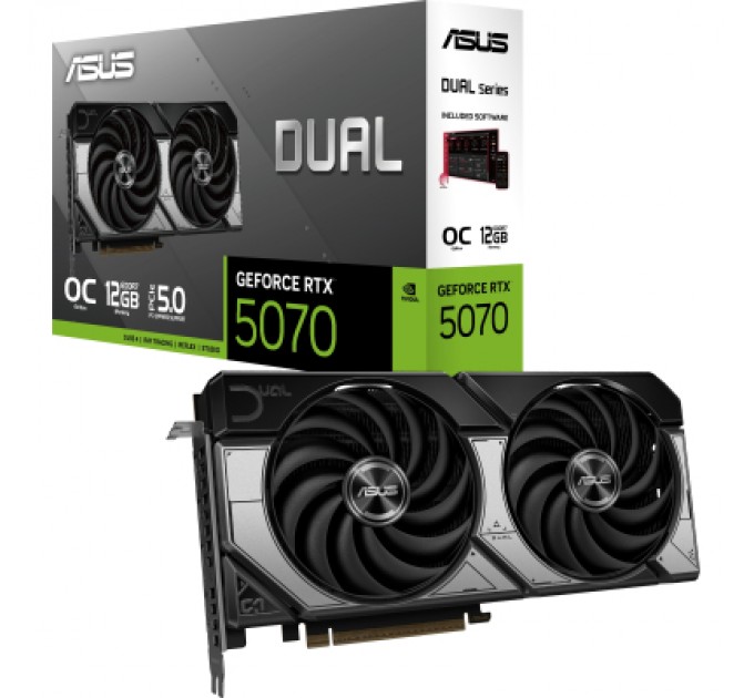 Відеокарта ASUS GeForce RTX5070 12Gb DUAL OC (DUAL-RTX5070-O12G)
