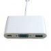 Extradigital Порт-реплікатор Extradigital USB Type-C to VGA/USB 3.0/Type-C (0.15m) (KBV1690)