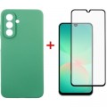 Чохол до мобільного телефона Dengos Kit Samsung Galaxy A26 Soft + glass (Mint) (DG-KM-139)