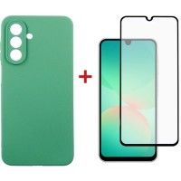 Чохол до мобільного телефона Dengos Kit Samsung Galaxy A26 Soft + glass (Mint) (DG-KM-139)