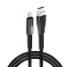 ColorWay Дата кабель USB 2.0 AM to Lightning 1.0m zinc alloy + led black ColorWay (CW-CBUL035-BK)