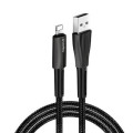 ColorWay Дата кабель USB 2.0 AM to Lightning 1.0m zinc alloy + led black ColorWay (CW-CBUL035-BK)