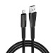 ColorWay Дата кабель USB 2.0 AM to Lightning 1.0m zinc alloy + led black ColorWay (CW-CBUL035-BK)