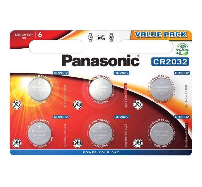 Panasonic Батарейка Panasonic Lithium Power CR 2032 BL 6шт