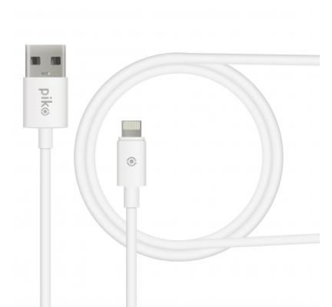 Piko Дата кабель USB 2.0 AM to Lightning 0.2m white Piko (1283126493836)