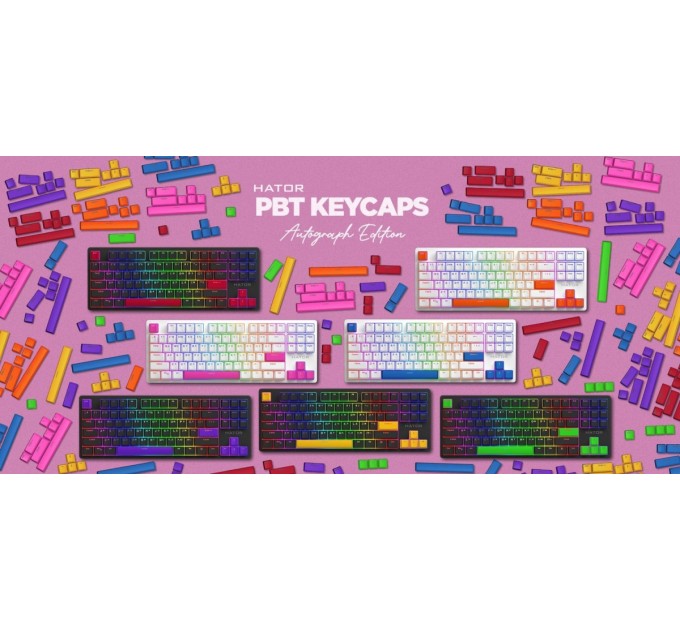 Hator Набір кейкапів Hator PBT Keycaps Autograph Edition Orange (HTS-712)